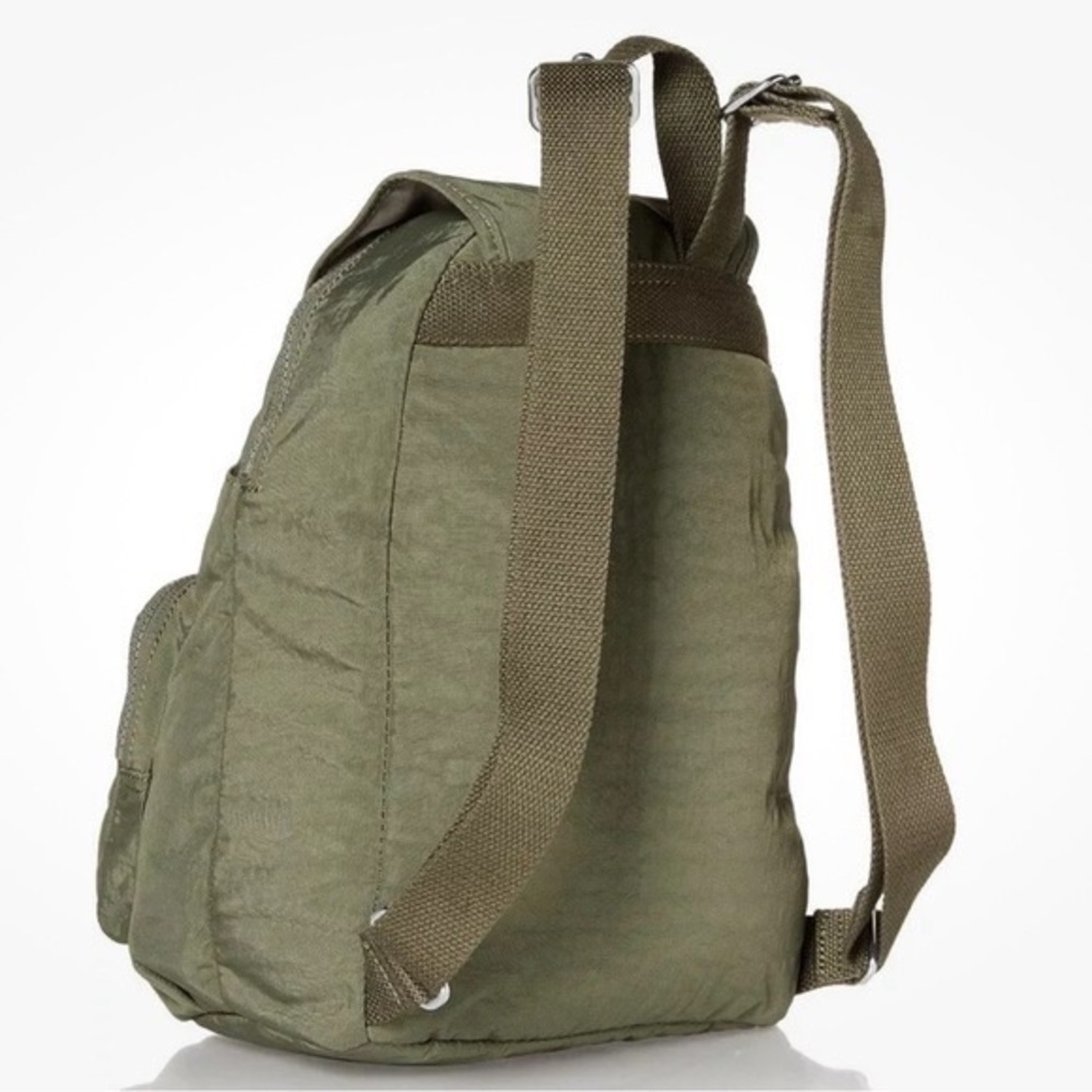Kipling Olive Backpack With Monkey Keychain - image 2
